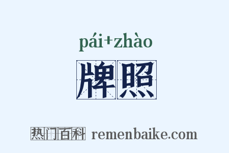 牌照是什么意思的图片